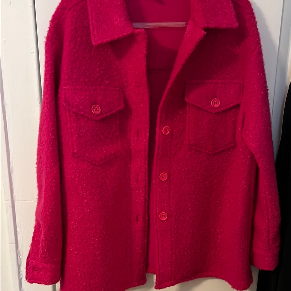 Hot Pink Button Down Shacket - image 1